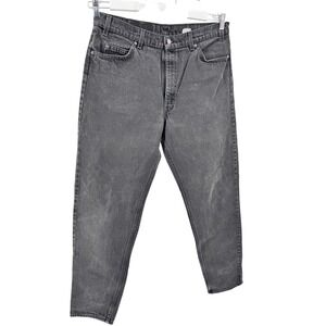 Vintage Levi's 550 Orange Tab Jeans Mens 38x34 Faded Black 90s Tapered USA Made